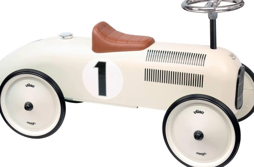 Vilac Porteur Voiture en métal : Blanc^ Trotteurs, Pousseurs, Porteurs Et Bascules