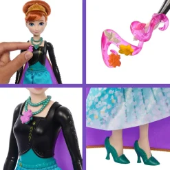 Mattel Poupée Anna Jewel Reveal - La Reine des Neiges^ Poupées Mannequins