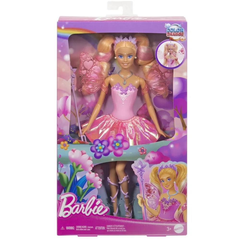 Mattel Poupée Barbie - Fée couleurs magiques^ Poupées Mannequins