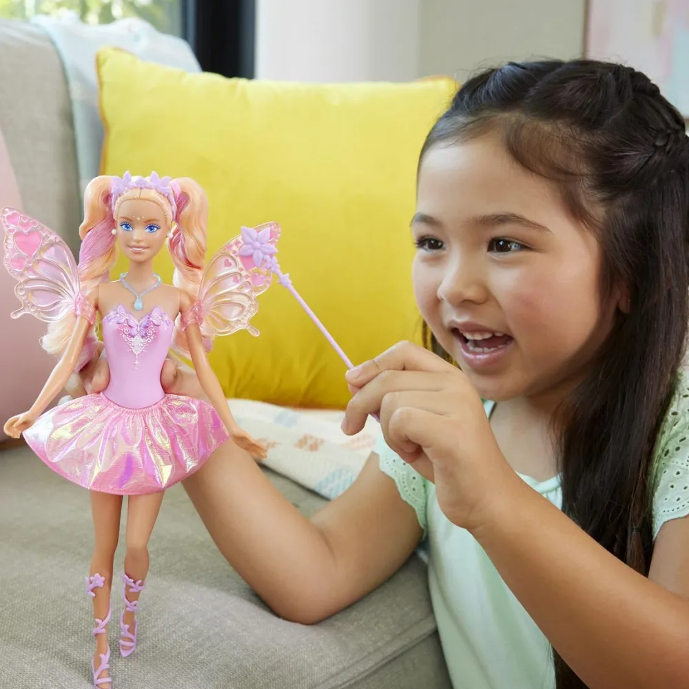 Mattel Poupée Barbie - Fée couleurs magiques^ Poupées Mannequins