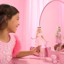 Mattel Poupée Barbie Coffret Deluxe Style Robe rose bonbon^ Poupées Mannequins