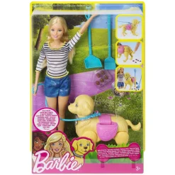 Mattel Poupée Barbie La balade du chien^ Poupées Mannequins