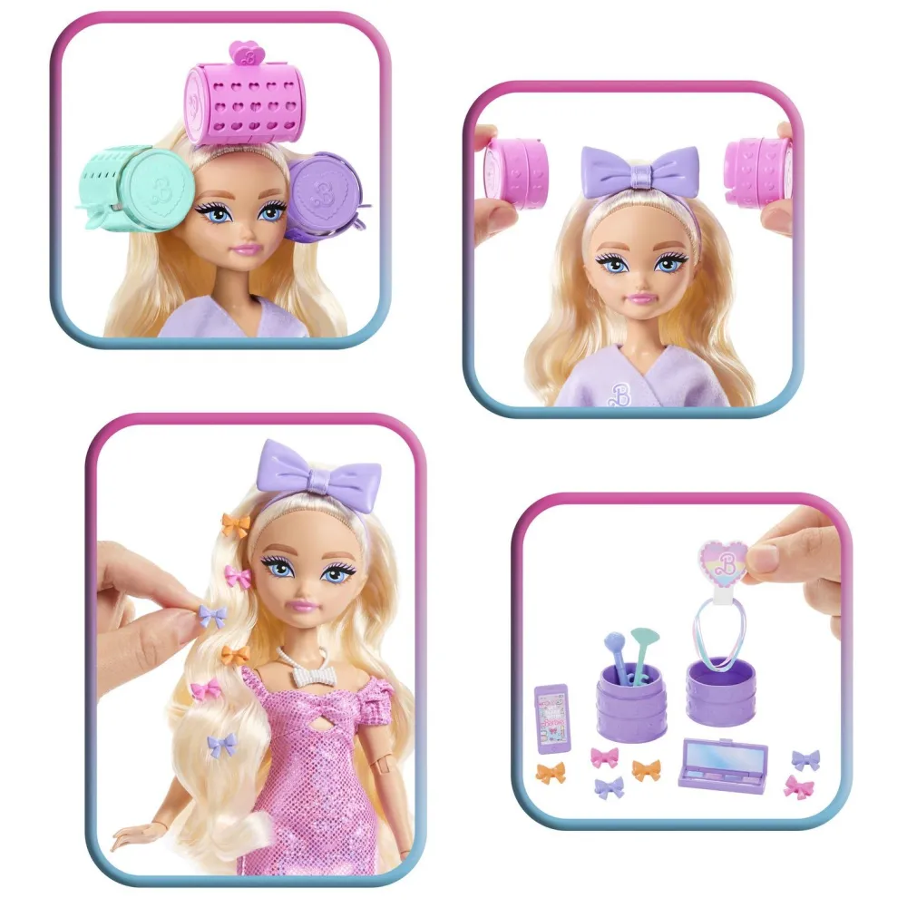 Mattel Poupée Barbie Malibu - prépare-toi avec Barbie Dream Besties^ Poupées Mannequins