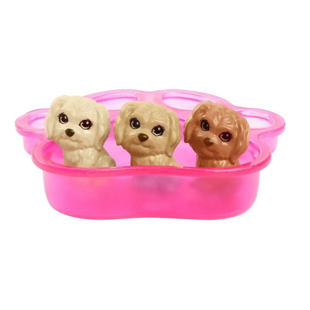 Mattel Poupée Barbie naissance des chiots^ Poupées Mannequins|Mini-Univers