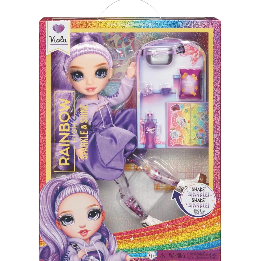 MGA Poupée mannequin Rainbow High Sparkle Shine Viola^ Poupées Mannequins