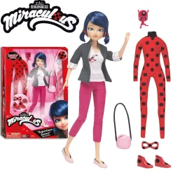 Bandai Poupée Marinette 26 cm et ses 2 tenues Miraculous^ Poupées Mannequins