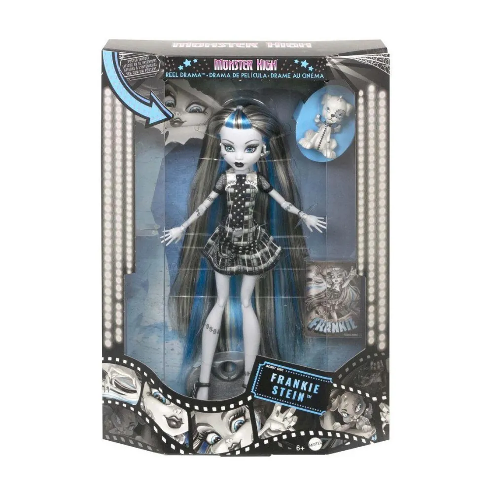 Mattel Poupée Monster High Drame au cinéma - Frankie Stein^ Poupées Mannequins