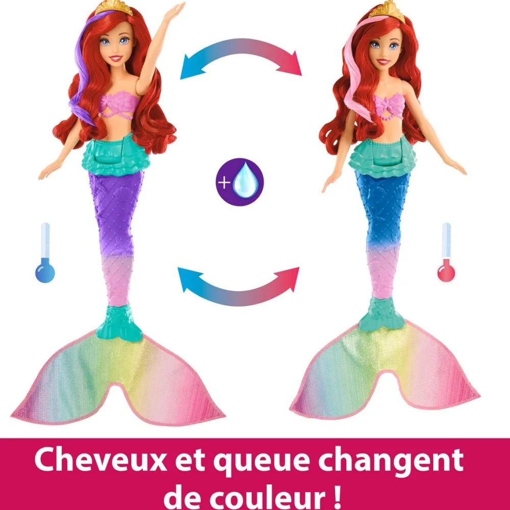 Mattel Poupée princesse Disney - Ariel Nageuse^ Poupées Mannequins