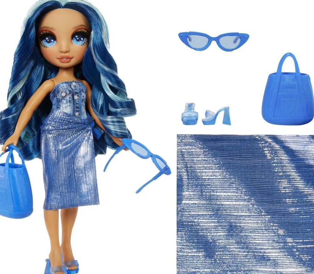 MGA Poupée Rainbow High Swim et Style - Skyler blue^ Poupées Mannequins