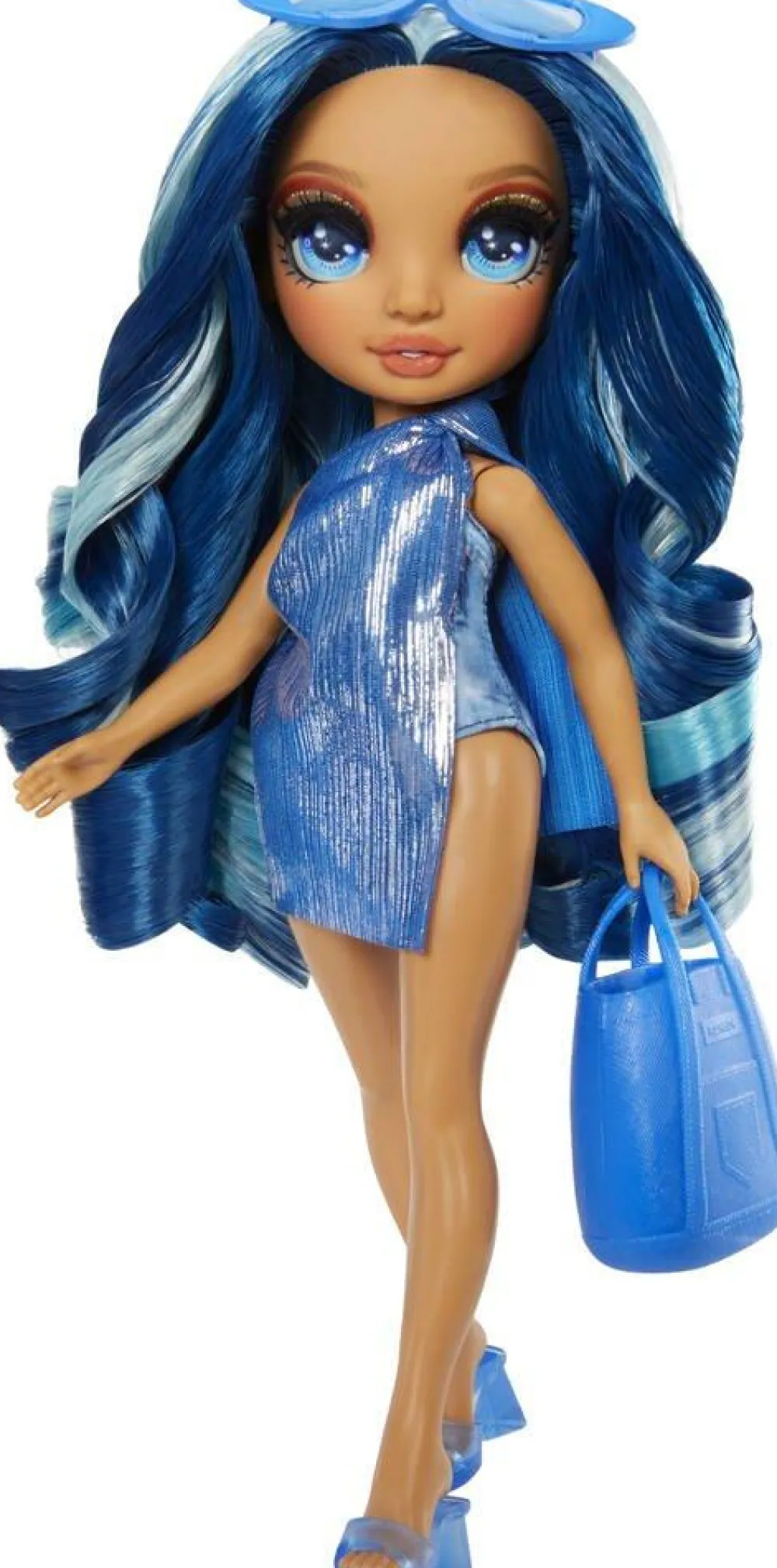 MGA Poupée Rainbow High Swim et Style - Skyler blue^ Poupées Mannequins