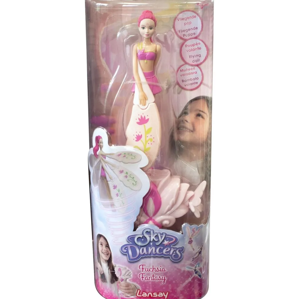 Lansay Poupée volante Sky Dancer Fuchsia Fantasy^ Poupées Mannequins