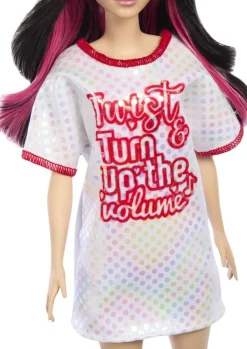 Mattel Poupee Barbie Fashionistas - Robe T-shirt^ Poupées Mannequins
