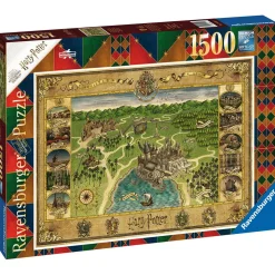 Ravensburger Puzzle 1500 pièces - La carte de Poudlard / Harry Potter^ Puzzles De 1500 À 1999 Pièces