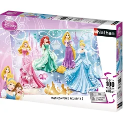 Nathan Puzzle 100 pièces - Princesses étincelantes - Disney Princesses^ Puzzles De 100 À 499 Pièces