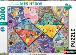 Nathan Puzzle 2000 pièces Les 16 types de Pokémon - Collection Mes Héros^ Puzzles De Plus De 2000 Pièces