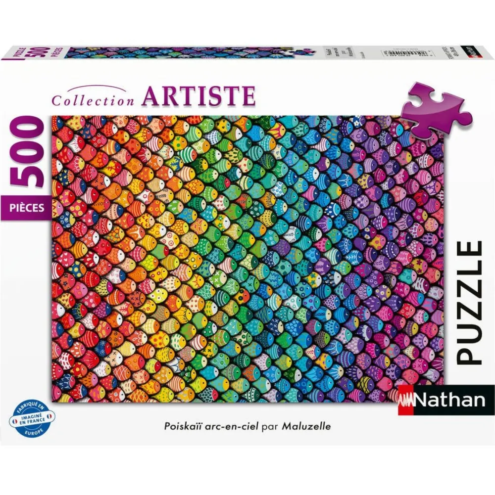 Nathan Puzzle 500 pièces Poiskaii Arc-en-ciel par Maluzelle - Collection artiste^ Puzzles De 500 À 999 Pièces