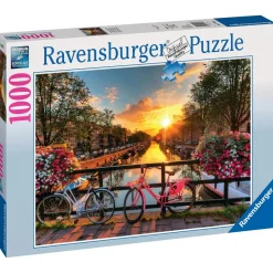 Ravensburger Puzzle 1000 pièces - Amsterdam à vélo^ Puzzles De 1000 À 1499 Pièces