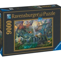 Ravensburger Puzzle 9000 pièces Forêt magique et dragons^ Puzzles De Plus De 2000 Pièces