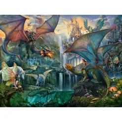 Ravensburger Puzzle 9000 pièces Forêt magique et dragons^ Puzzles De Plus De 2000 Pièces