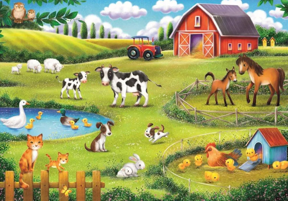 Clementoni Puzzle 30 pièces SuperColor - Animaux De La Ferme^Enfant Puzzles Bébés Et Enfants
