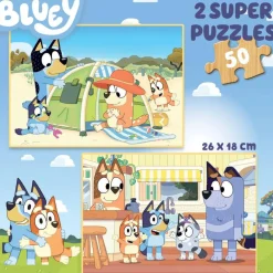 Educa Borras Puzzle Bluey En Bois, 2x50 Pièces^Enfant Puzzles Bébés Et Enfants