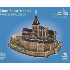 Megableu Puzzle 3D 125 pièces Mont Saint Michel^ Puzzles 3D