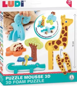 Ludi Puzzle 3D animaux en mousse^ Jouets À Encastrer Et À Empiler