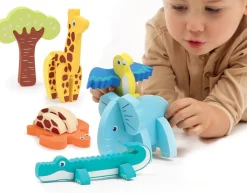 Ludi Puzzle 3D animaux en mousse^ Jouets À Encastrer Et À Empiler