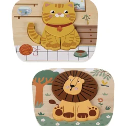 L'Atelier du bois Puzzle en bois chat et lion^Enfant Puzzles Bébés Et Enfants