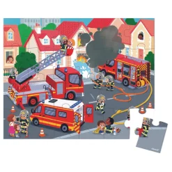Janod Puzzle pompiers 24 pièces^Enfant Puzzles Bébés Et Enfants