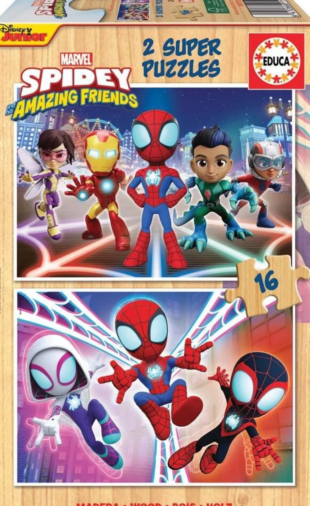 Educa Borras Puzzle Spidey Et Ses Incroyables Amis 2x^Enfant Puzzles Bébés Et Enfants