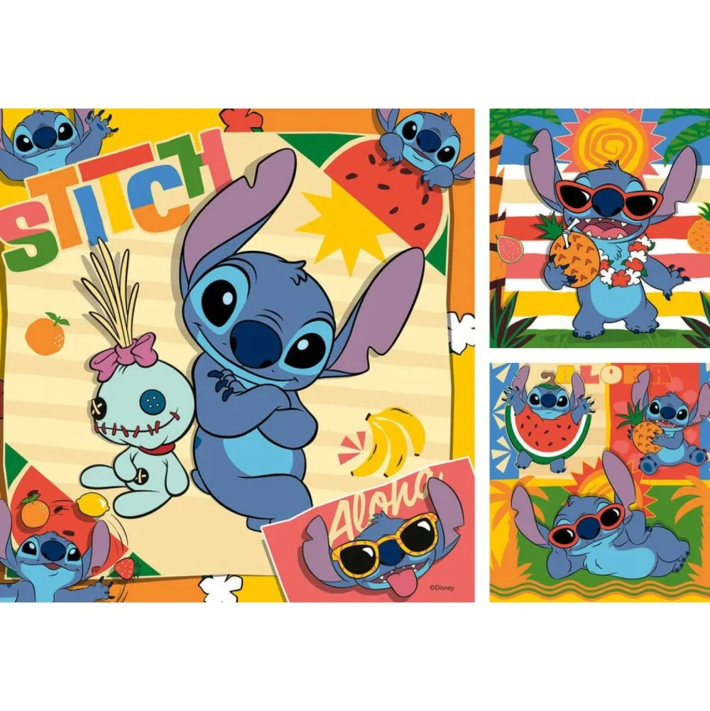 Ravensburger Puzzle 3x49 pièces - ALOHA ! Stitch^Enfant Puzzles Bébés Et Enfants