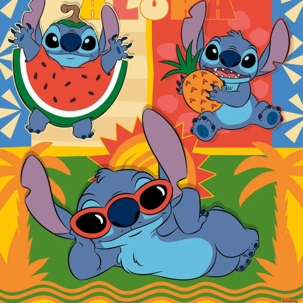 Ravensburger Puzzle 3x49 pièces - ALOHA ! Stitch^Enfant Puzzles Bébés Et Enfants