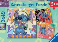Ravensburger Puzzle 3x49 pièces - Stitch - Jouer toute la journée^Enfant Puzzles Bébés Et Enfants