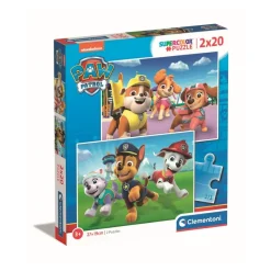 Clementoni Puzzle 2X20 pièces SuperColor La Pat Patrouille^Enfant Puzzles Bébés Et Enfants