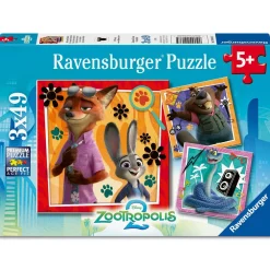 Ravensburger Puzzle 3x49 pièces Une nouvelle mission - Zootropolis 2^Enfant Puzzles Bébés Et Enfants