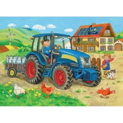 Ravensburger Puzzles 2X12 Pièces - Chantier et Ferme^Enfant Puzzles Bébés Et Enfants