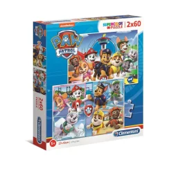 Clementoni Puzzles SuperColor 2x60 pièces - Pat'Patrouille^Enfant Puzzles Bébés Et Enfants