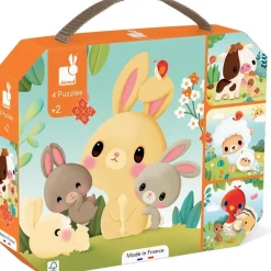 Janod Puzzles Évolutifs avec animaux de la ferme^Enfant Puzzles Bébés Et Enfants