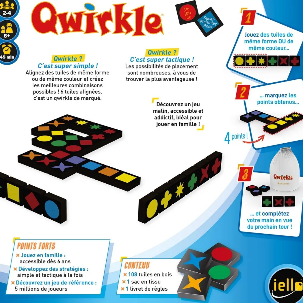 Iello Qwirkle Nouvelle Edition^ Jeux De Stratégie Et De Réflexion