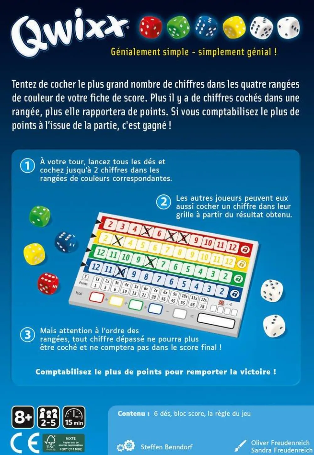 Gigamic Qwixx^ Jeux D'Ambiance