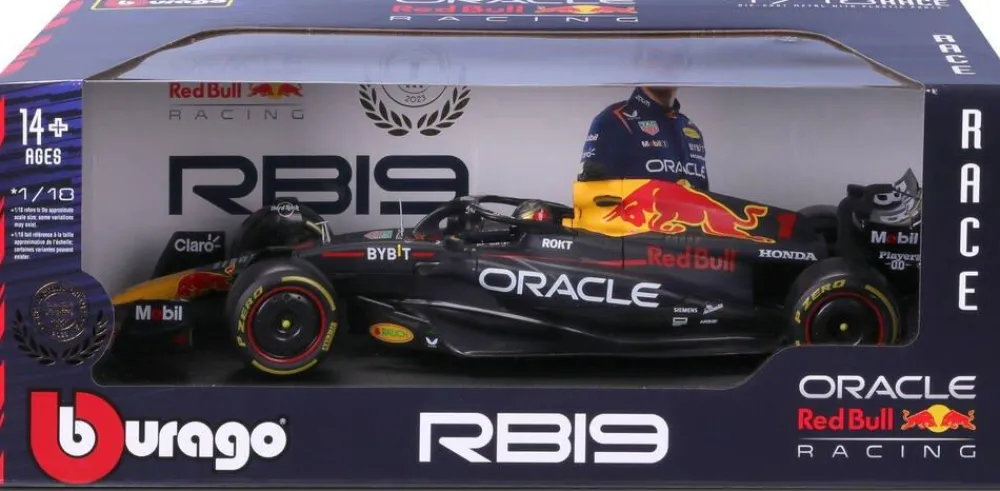 Bburago Reb Bull 2023 Formule 1 - 1/18 avec casque^ Modèles Réduits