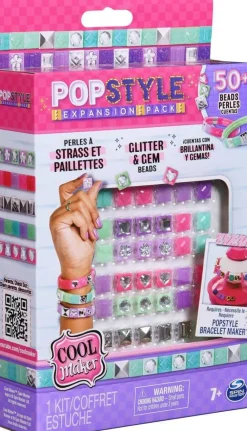 Spin Master Recharge Pop Style Cool Maker - Pack strass et paillettes^ Perles, Bijoux Et Perles À Repasser