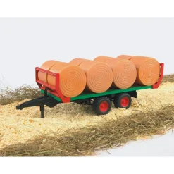 Bruder Remorque de Transport de Paille avec 8 Bottes Rondes^ Véhicules Agricoles Et De Chantier