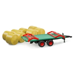 Bruder Remorque de Transport de Paille avec 8 Bottes Rondes^ Véhicules Agricoles Et De Chantier