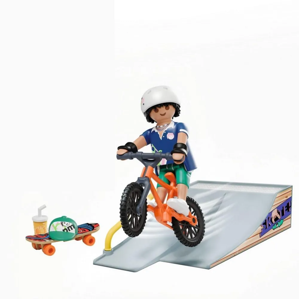 Playmobil Rider avec rampe de glisse 71798^ Le Sport, Les Loisirs Et Les Vacances