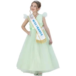 Robe Miss France verte - 140 cm 10 ans^ Déguisements Princesses Et Fées