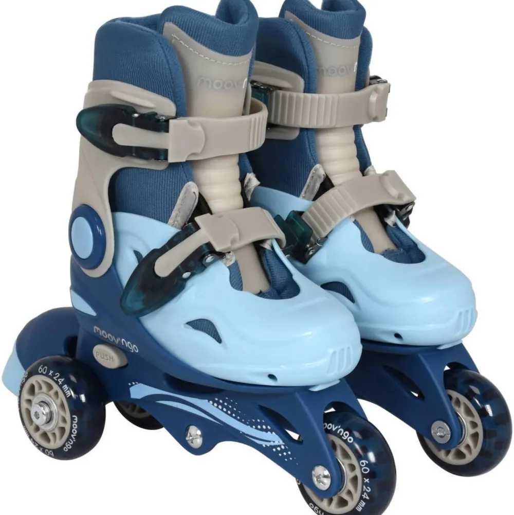 Moov'ngo Rollers évolutifs 3 roues bleu taille 30-33^ Rollers, Skates Et Protections