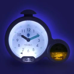Pabobo Réveil Kid Sleep Clock Bleu - Apprentissage de l'heure et Veilleuse Intégrée^ Réveils
