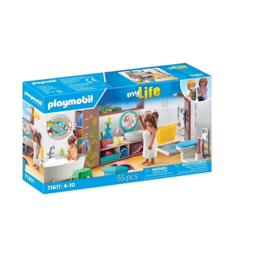 Playmobil Salle de bains avec douche et baignoire My Life 71611^ La Ville, La Police Et Les Secours